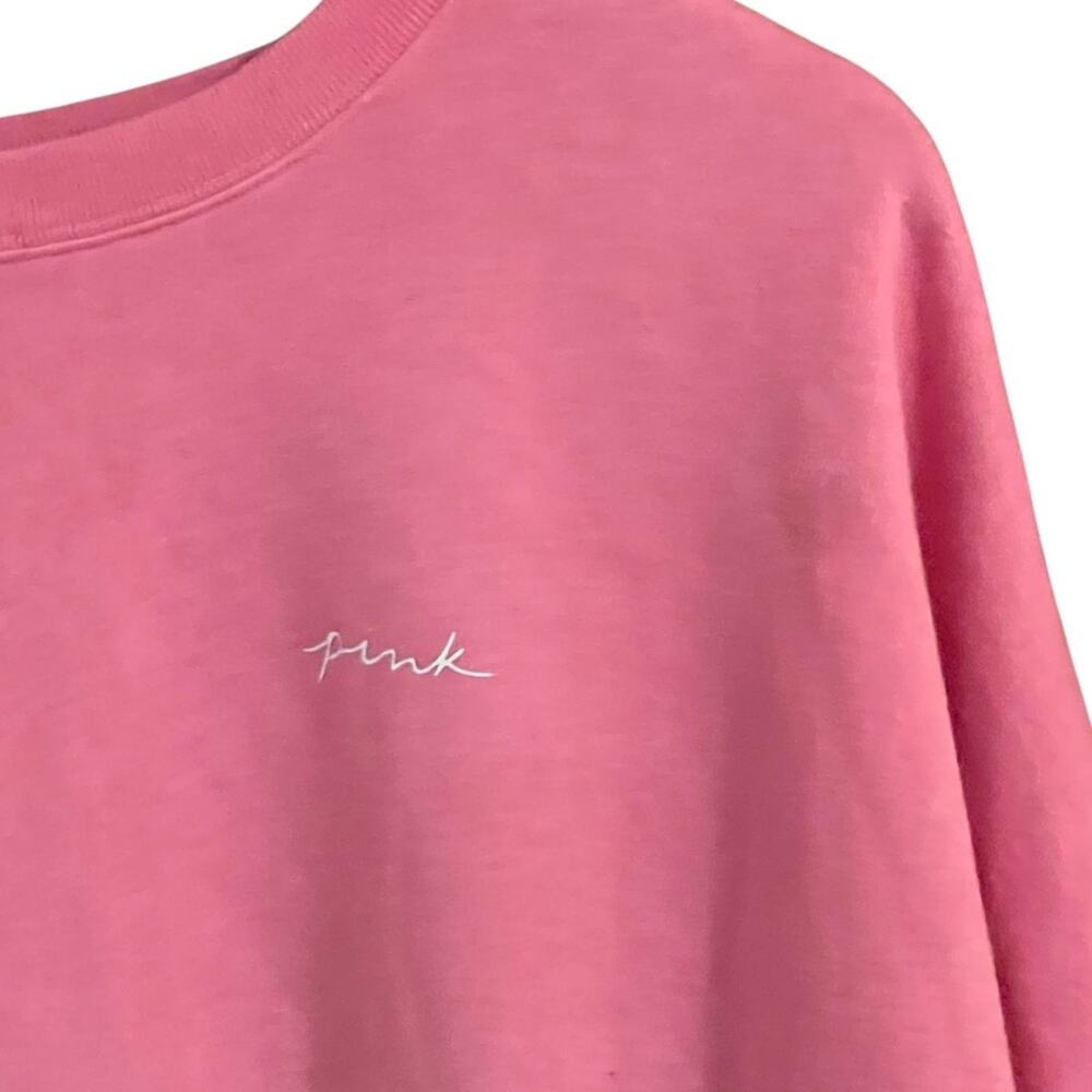 VICTORIA’S SECRET Pink Varsity Crew Sweatshirt Top Medium 3111-9 - Picture 5 of 10